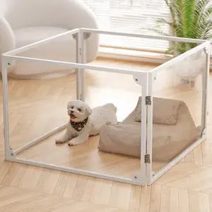 Dog Playpen Dog Playpen Indoor Puppy Pen Pets Fence Puppies Cage10 Panels for Puppies Dog Play Pens for Dogs Indoor (4)