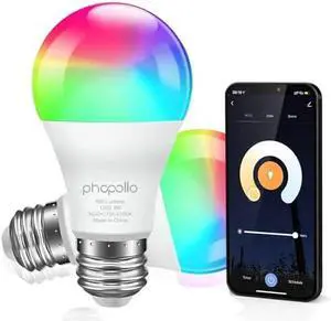Smart Light Bulbs, RGBCW WiFi Multicolor Led Light Bulbs Compatible with Alexa & Google Home Assistant, A19 E26 9W 60W Equivalent 800Lumen, App Control, No Hub Required, 12 Pack