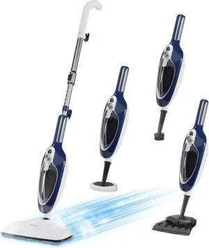 10-in-1 Floor Steamer Detachable MultiPurpose Handheld Steam Cleaner for Hardwood/Tile/Laminate All Floors Carpet Cleaning with 11 Accessories for Whole Home Use(Blue).