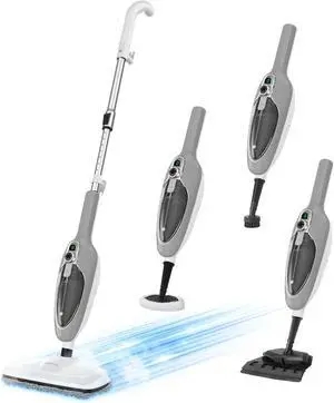 10-in-1 MultiPurpose Handheld Steam Cleaner Detachable Floor Steamer for Hardwood/Tile/Laminate Floors Carpet with 11 Accessories for Whole Home Use.