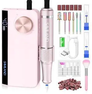 Electric Nail Drill Professional: 40000RPM Upgrad Nail Drill Kit 2024 Beautiful Gradient Sunset Color Scheme Nail D rill Machine Portable Nail File & Buffers Salon Use Manicure Pedicure