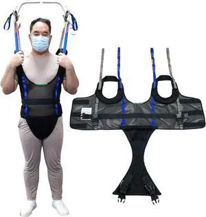 Patient Lift Sling Medical Transfer Sling for Patient Walking Training, Working Aids for Ambulation Support Training, 500lbs Safety Working Load (Medium)