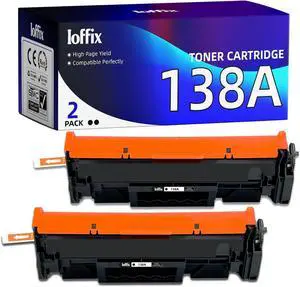 138A W1380A Toner Cartridges Black Compatible with HP 138A W1380A Black Toner Work with HP Laserjet Pro 3001dw,3001fdw; MFP 3101fdw (Black, 2 Packs)