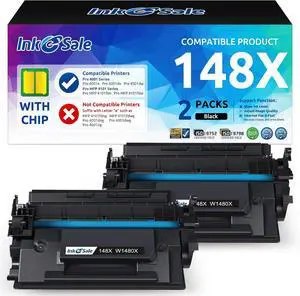 148X 148A Toner Cartridge Black (with Chip) High Yield Compatible Replacement for HP 148A 148X W1480A W1480X for HP Laserjet Pro 4001n 4001dn 4001dw MFP 4101fdn 4101fdw Printer (2 Pack)