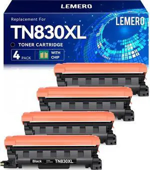 Compatible Toner Cartridge Replacement for Brother TN830XL TN830 XL High Yield Toner Cartridge Work with DCP-L2640DW HL-L2460DW HL-L2480DW HL-L2405W MFC-L2820DW Printer 830XL 4-Black