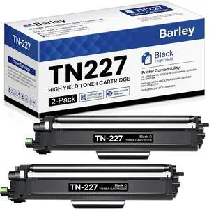 TN227 TN227BK High Yield Toner Cartridge Compatible TN227 TN-227 Black Toner Cartridge Replacement for Brother TN227 TN-227BK MFC-L3770CDW HL-3290CDW (2 Black).