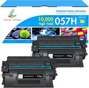 057H Black High Yield Toner: Compatible Replacement for Canon 057H 057 ImageCLASS MF445dw LBP226dw MF448dw LBP227dw LBP228dw MF449dw MF445 Laser Printer Ink (2-Pack)