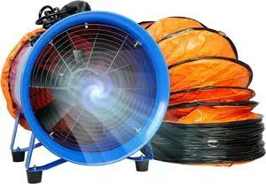 Utility Blower 520W 12inch Exhaust Axial Fan 4100 m3/h High Velocity Portable Extractor Fan with 33Ft Duct Hose Portable Ventilator for Exhausting Ventilating at Home or Workplace 370PA
