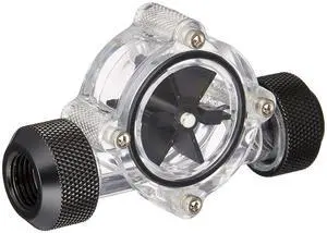 G1/4" Flow Indicator, Clear Main Body, Black Blade, Matte Black