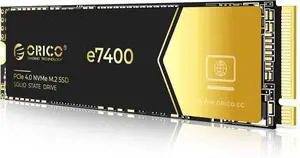 2TB NVMe SSD PCIe 4.0- Up to 7400MB/s, M.2 SSD 2280 PCIe 4.0X4 Internal Solid State Drive SSD, Fast Heat Dissipation, Compatible with macOS Windows for Gamers and Creators-e7400