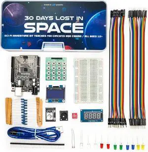 Adventure Kit: 30 Days Lost in Space | Premium STEM Coding Course for Adults & Teens | Robotics & Enginee Projects with Expert Teachers |  IDE Compatible Kit