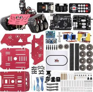 Conqueror Robot Tank Kit with UNO R3 for  Robotics for Kids Ages 8-12 12-16 STEM Science Kits Coding Robots Toys for 8+ Year Old Boys Girls Teens Circuits Enginee Building Project