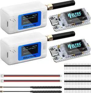 2 Set ESP32 LoRa V3 Development Board + Upgraded N30 Protect Case - with 915MHz Antenna and SX1262 LoRa V3 Devices for Meshtastic  LoRawan IOT