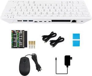 Pi 500 Portable Keyboard, Compatible with  500, Personal Computer, Quad-core Arm Processor, WiFi/Bluetooth Support, Dual-4K Outputs, Comes with Official 32GB Micro SD Card