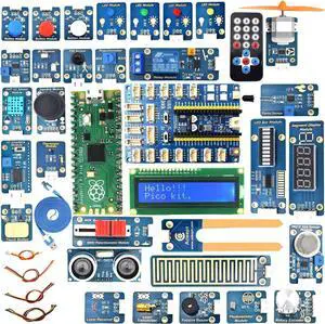 Ultimate Sensor Kit for  Pico(Included) with 35 Sensor Modules and Pico GPIO Expansion Board, 40 Lessons, for MicroPython Projects