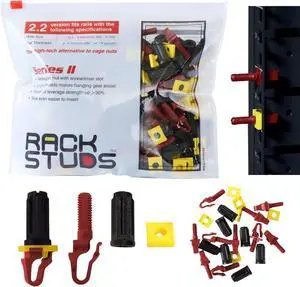 R100 II - Server Rack Screws for 19" Rails, Perfect Cage Nut Replacement, Rack Nuts - Red, 100-Pack, 2.22mm/0.086"