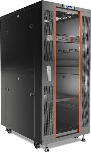 Server Rack Network Cabinet Locking Deep Server Cabinet 39-Inch Depth Floor Network Rack on Wheels Portable Computer Cabinet (32U (24" w x39 d x67))