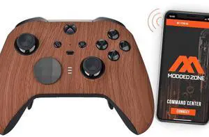 MODDED Custom Controller Compatible with Xbox ONE Elite Series 2 (with 3.5 Jack) for All Major Shooter Games (Multiple Designs Available) (Wooden)