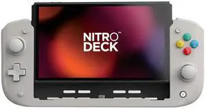 Nitro Deck - Professional Handheld Deck with Zero Stick Drift for Nintendo Switch and Switch OLED (PAL Grey - Nostalgia Collection)