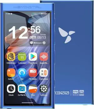 Digital M300 Music Player with Speaker Android 13 OS SD665 Soc Bluetooth WiFi and FM 1280x640 Resolution IPS Display Supports PCM768k DSD256 32G+2TB Expandable Memory Blue