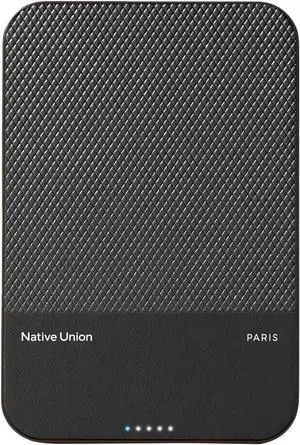 Native Union (Re)Classic Power Bank | Magnetic - MagSafe Compatible 10000mAh 15W Portable Charger - USB-C Cable Included - Qi2 certified - Compatible with iPhone 16, 16 Plus,16 Pro,16 Pro Max, AirPods