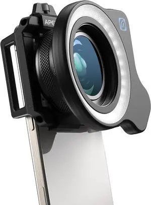 10-20X Macro Lens for iPhone & Android Phones | HD Photography Lens Kit with Universal Clip & 45-Mode Fill Light | Capture Still Life Close-Ups, Insects, Plants, Jewelry, Food & Small Objects