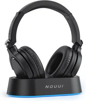 Wireless Headphones for TV Watching, TV Headphones Wireless for Seniors with Transmitter Charging Base, Over ear Bluetooth Headset No Audio Delay, HIFI Stereo, 65H Playtime, Gifts for Parents/Elderly
