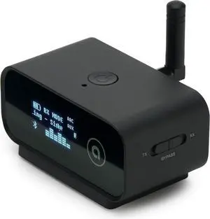 Blume Duo HiFi Bluetooth 5.0 Music TV Transmitter & Receiver Long Range Wireless Adapter | Audiophile DAC LDAC aptX HD/LL Display Battery & Optical AUX Output Input for Stereo Amplifier Car