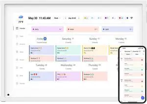 10.1 Inch Smart Digital Calendar Planner & Chore Chart, IPS HD Touchscreen Interactive Display for Family Schedules, Streamline Household Organization - Built-in Digital Picture Frames Function
