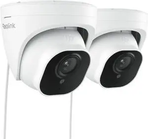 5MP PoE Security Camera, Surveillance Outdoor Indoor for home, PersoVehicle/Pet Detection, Time-Lapse, Work with Smart Home, 100ft IR Night Vision, Support 256GB SD Card, RLC-520A(Pack of 2)