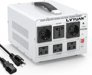 3000W Voltage Transformer Power Converter Step Up 110V to 220V, Step Down 220V to 110V, 110/120 Volt - 220/240 Volt