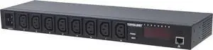 19 inch Intelligent 8-Port PDU  Power Distribution Unit, Rackmountable, Monitors Power Temperature Humidity, Digital Display  3 Yr Mfg Warranty  163682