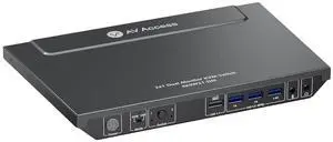 AV Access KVM Switch 2 Monitors 2 Computers, 4 USB, EDID, Fast Hotkey Switch, 4K@60Hz HDMI Dual Monitor Display 1 or 2 PCs Simultaneously,2 Desktops for Dell Lenovo HP Share One Set of Keyboard Mouse