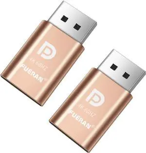 DP - DisplayPort Display Emulator EDID Emulator Plug 2K (fit Headless 2560x1600@30Hz) 4K 4096x2160@60Hz Display Port Dummy Plug DisplayPort Compatible (4K-4096x2160@60Hz-2P)