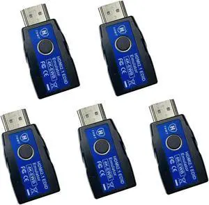 HDMI 2.1 4K EDID Emulator (Model: 4K-EWB-5P), Supports SCDC and EDID Copying and Emulation, HDCP Pass-Through, Pre-Set EDIDs are 4K@60Hz 4:4:4 and 4K@120Hz 4:2:0 with 2.1 CH Audio - 5 k