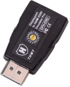 Displayport 1.2 EDID Emulator 4K PRO (Model: DPH-EW2), Support EDID Copy and Emulation, HDMI Output, 14 PreSET EDID Values