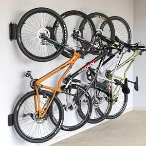 Swivel Bike Wall Mount, Bike Hangers for Garage, Se-Saving Vertical Bike Rack, Sturdy Bike Storage Rack Holds Up to 66lbs, Easy to Install, 4 k