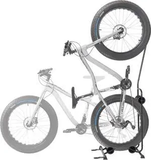Upright Bike Stand - Premium Quality Vertical & Horizontal Adjustable Bicycle Floor Parking Rack - for Storing MTB Road Bikes - up to 29 Wheel Size - for Fat Bike - 1 Bike