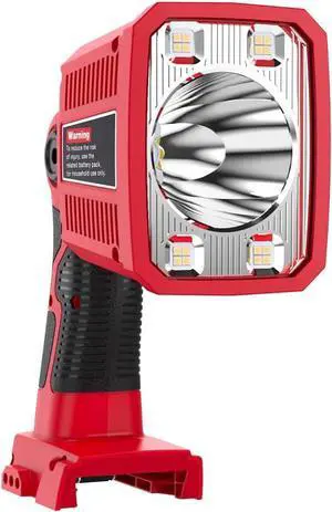 18W Flashlight for Milwaukee M18 18V Lithium-ion Battery, 1250LM Flashlight Floodlight with USB Port, Jobsite Light Tool with 110 Degree Pivoting Head LED Work Light for Outdoor Camping