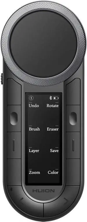 Keydial Remote Bluetooth Programmable Keypad with Dual Dials 60 Customized Keys, OLED Display Macro Keypad Work with PC, Mac, Mobile, One-Hand Shortcut Keyboard for Drawing Tablet, Laptops