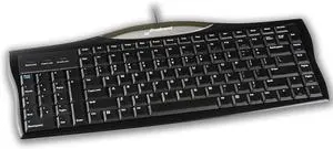 R3K Reduced Reach Right-Hand Keyboard  Wired USB Comt with Numeric Pad, Ergonomic Computer Keyboards for Comfortable Typing, Black Full-Size PC Keyboard with One-Touch Shortcut Keys