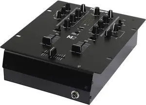 M2 - 2-Channel Scratch DJ Mixer, Rack Mountable with 3-Band EQ, Microphone Input and Replaceable Crossfader with Reverse and Slope Controls