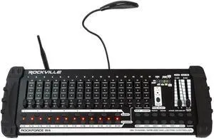 ROCKFORCE W4 384 Channel Wireless DMX Lighting Controller, MIDI Control, Wireless DMX, Music Triggering, for DJs and Stage Lighting