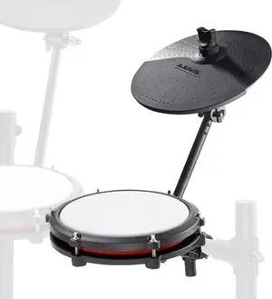 Drums Nitro Max Expansion k - Electric Drum Set Expansion for Nitro Max Kit with Mesh Tom Pad, 10" Cymbal with Choke and Connection Cables