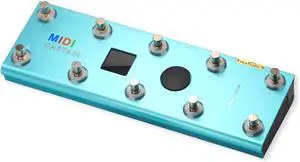 Paint Audio MIDI Captain Foot Controller Multi-Effects Keyboards Synthzer USB-MIDI musical software Bias with Time Engine Function Support all PC/CC/Note commander 10 Foot Switches (Blue)