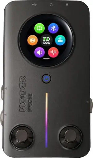 Prime M2 Multi Effects Processor Headphone Amp, Stereo Bass Guitar Pedals with 194 Effect Models Loading MNRS and Third-party IR Sample Files Touch Screen for Performance Practice, Gray