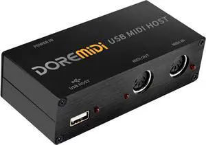USB Host MIDI Interface1-in and 1-out, Advanced MIDI Host Box High Speed USB to MIDI Converter, standard MIDI 16 channels