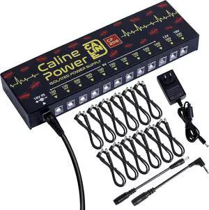 Guitar Pedal Power Supply, True Isolated Pedalboard Power Supply with 12 Outputs, Noiselessly CP-206