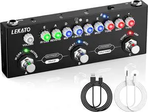 Multi Effects Guitar Pedal, with IR Loading 9 AMP Models, Delay Reverb Distortion Overdrive Pedal, Rechargable Electric Guitar Effects Multi Pedal Support Recording,Bluetooth 5.0