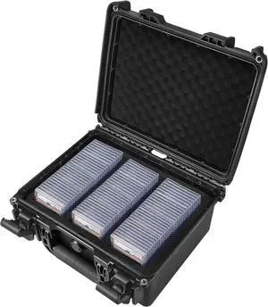 Waterproof Graded Card Case Compatible with 102 Card Slabs, BGS PSA SGC FGS Graded Sports Trading Cards, Graded Slab Card Storage Box